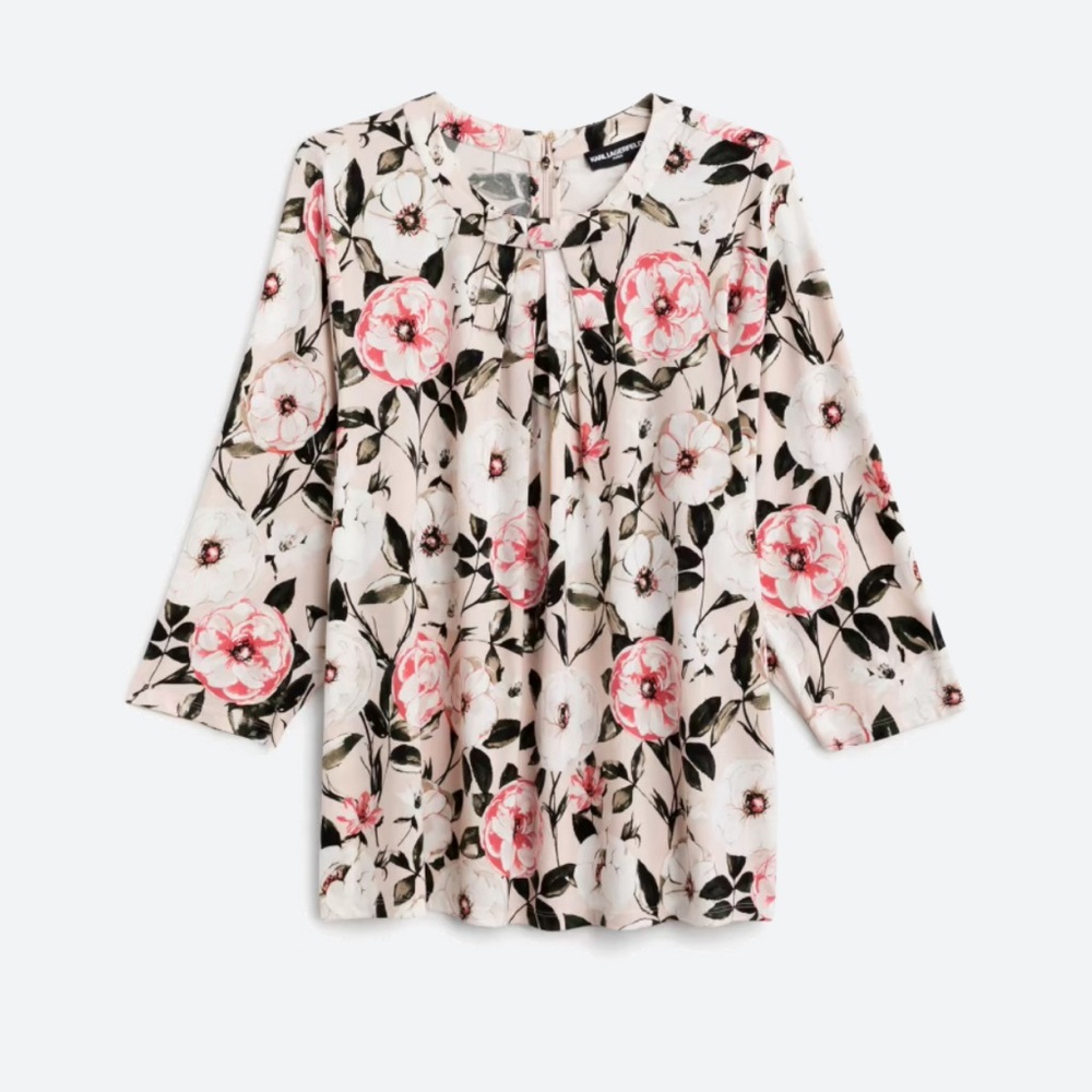 KARL LAGERFELD PARIS Vianne Pleated Bow Knit Top- 1X- Stitch Fix item